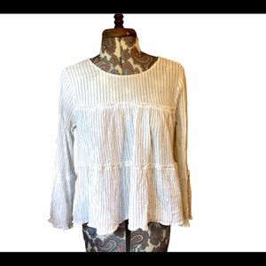 Madewell Tiered Top in Haysboro Stripe Sz S